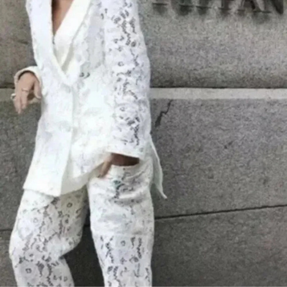 Zara lace pant suit white - Picture 5 of 7